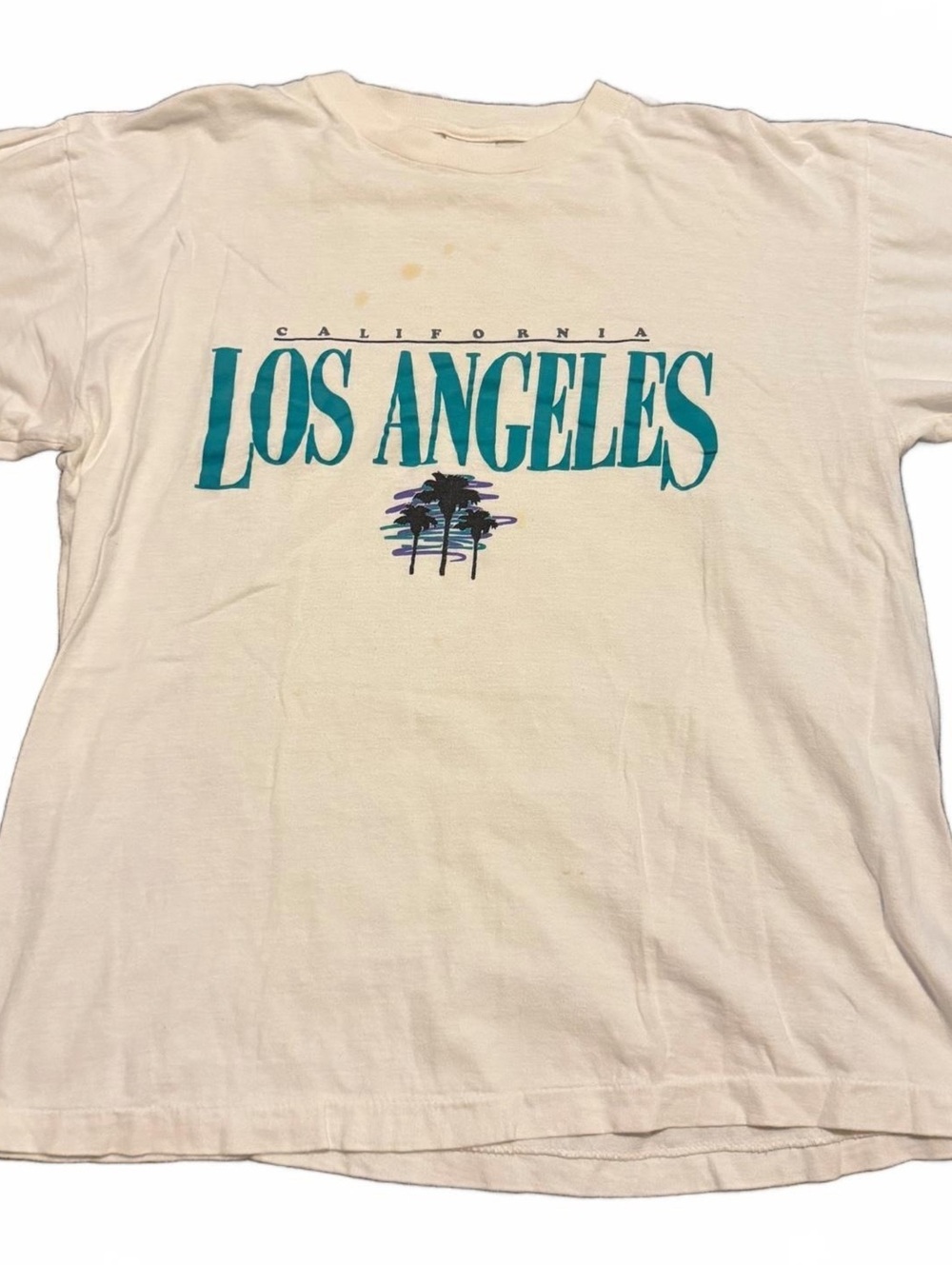 Vintage Single Stitch Large Los Angeles California White Palms Graphic T Shirt